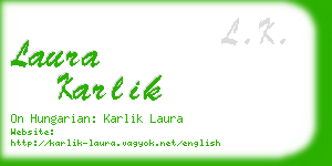 laura karlik business card